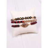 Black and Red Gameday Bracelet
