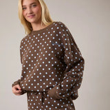 Trust the Process Polka Dot Embroidery Sweatshirt