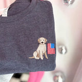 USA Dog with Flag Tee