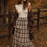 Falling For Plaid Maxi Skirt