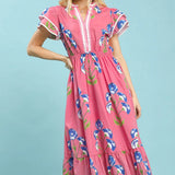 Bloom & Breeze Midi Dress | Pink
