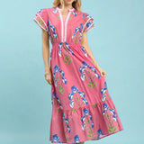 Bloom & Breeze Midi Dress | Pink