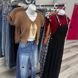 Mocha Tie Front Sweater