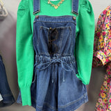 Holy Smokes Denim Overall Romper