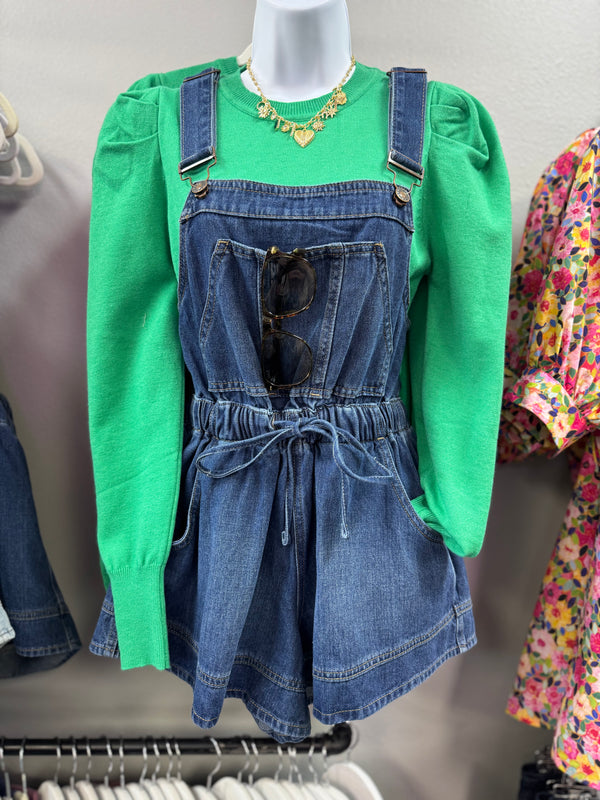 Holy Smokes Denim Overall Romper