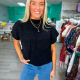 Fall In Love Cropped Sweater Top - black