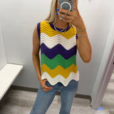 Parade Wave | Mardi Gras Wavy Sweater