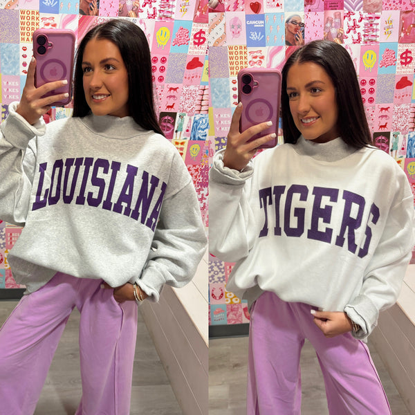 LOUISIANA & TIGERS Reversible Sweatshirt
