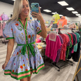 The Garden Gala Mini Dress | Blue