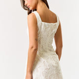 Cotton Embroidered Mini Dress