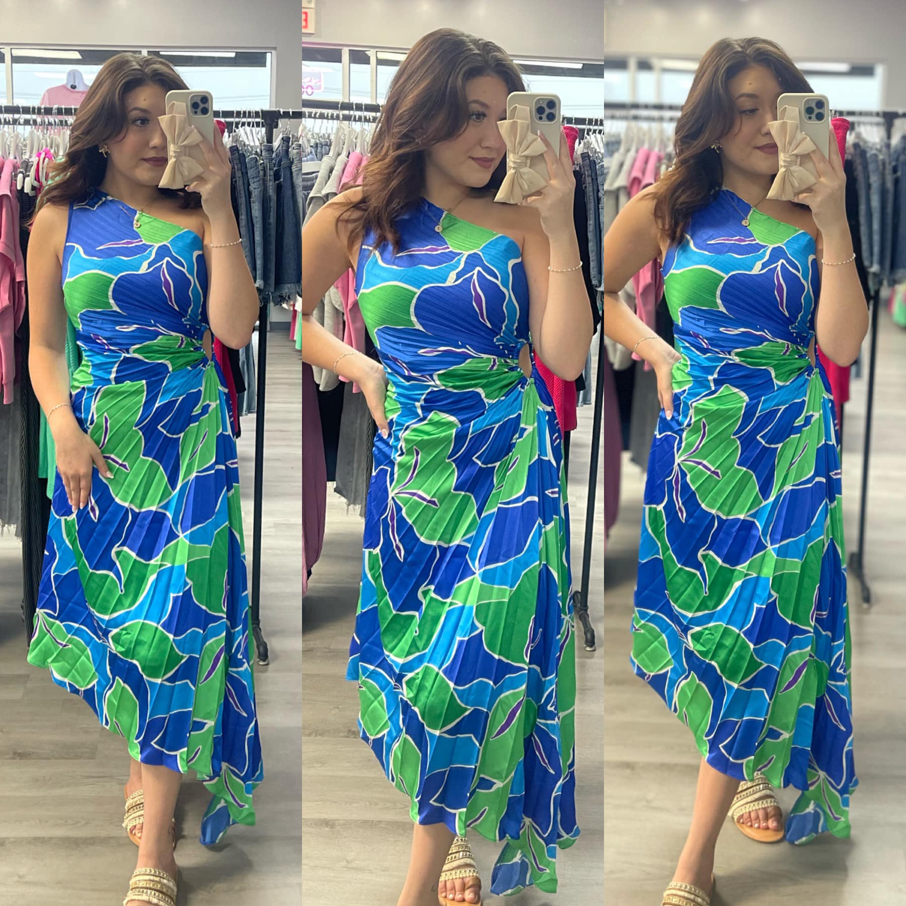 Tropic Like It's Hot Pleated Dress