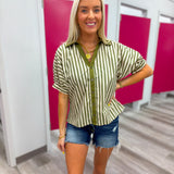 Olive Hour Stripe Top