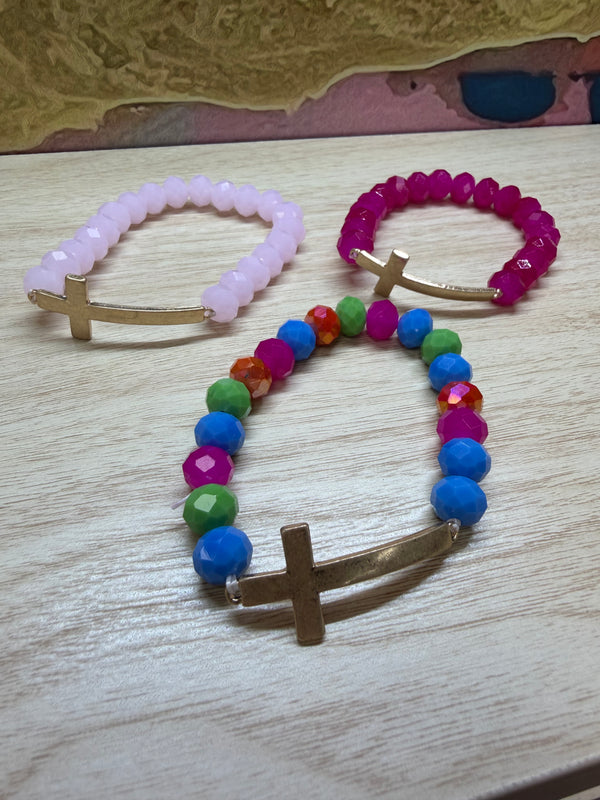 Beaded Cross Bracelet