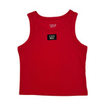 Red LULU MAC SOLID TANK TOPS