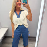 Leopard Cuffed Ankle Cropped Pants