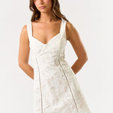 Cotton Embroidered Mini Dress