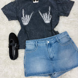 Rocker Skeleton Hand Tee