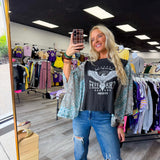 Free Spirit Bohemian Graphic Tee Black