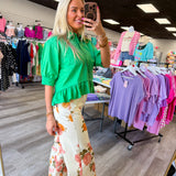 A Thing of Beauty Floral Pants Coral