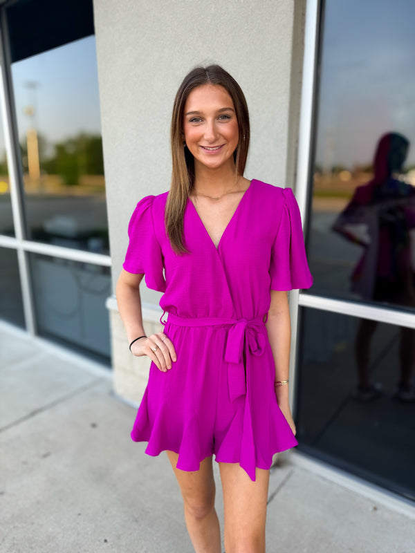 Take Me With You Purple Romper