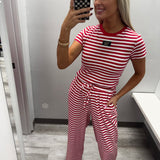 Red Stripe Baby Doll Top | LULU MAC