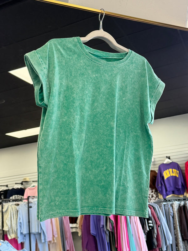 My Favorite Find | Acid Wash Cuffed Short Sleeve Tee
