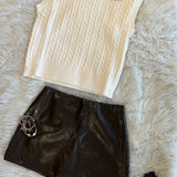 The Denim Detail Sweater Top