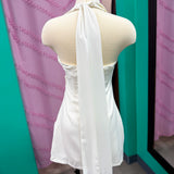 White Halter Dress White