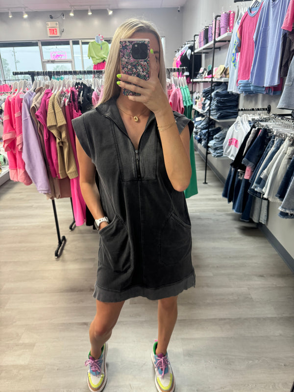 Casual Outing Dress - Black