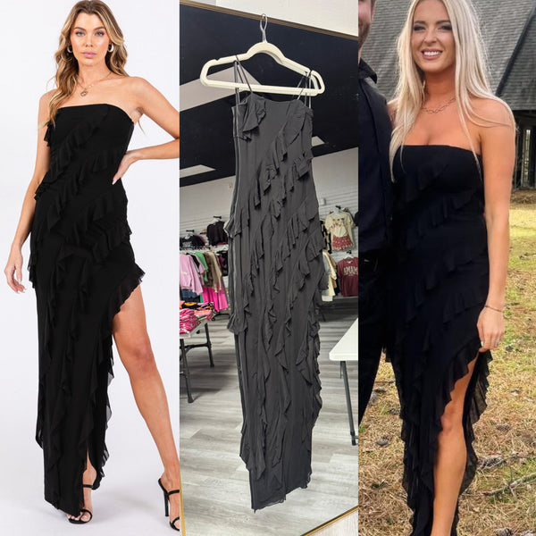 Turning Heads Tube Ruffle Maxi