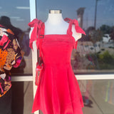 Storm the Field Fit & Flare Gameday Dress - Red ONLINE ONLY