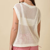 4th Of July Usa Flag Crochet Sleeveless Top