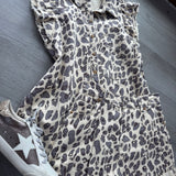 Leopard Denim Shorts