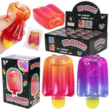 Jelly Popsicle Two-Tone Sticky Jiggly Mochi Squishy - 16 Pcs