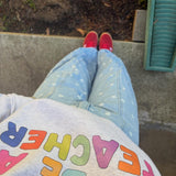 Polka Dot Barrel Jeans