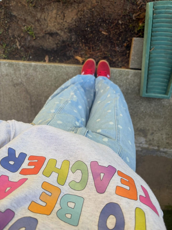 Polka Dot Barrel Jeans