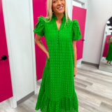 Sweet Escape Eyelete Mid Dress