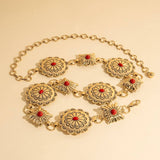 Western Round Concho Disc Chain Belt