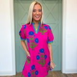 Bold Blossom Mini Dress