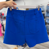 Stay By Me Blue Button Shorts