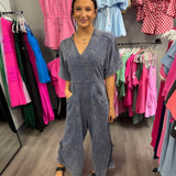Meet Me Half Way V-Neck Jumpsuit