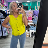 What About It Button Light Wash Denim Pants