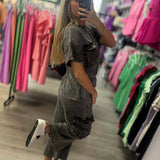 Acid Wash Cargo Joggers