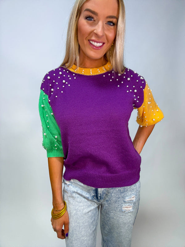 On the Parade Route Pearl Sweater