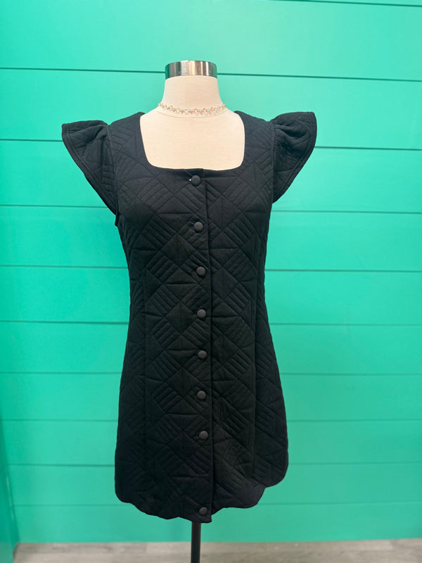 Black Quilted Dress