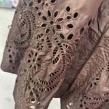 Nice to Meet You Chocolate Zip Midi Dress