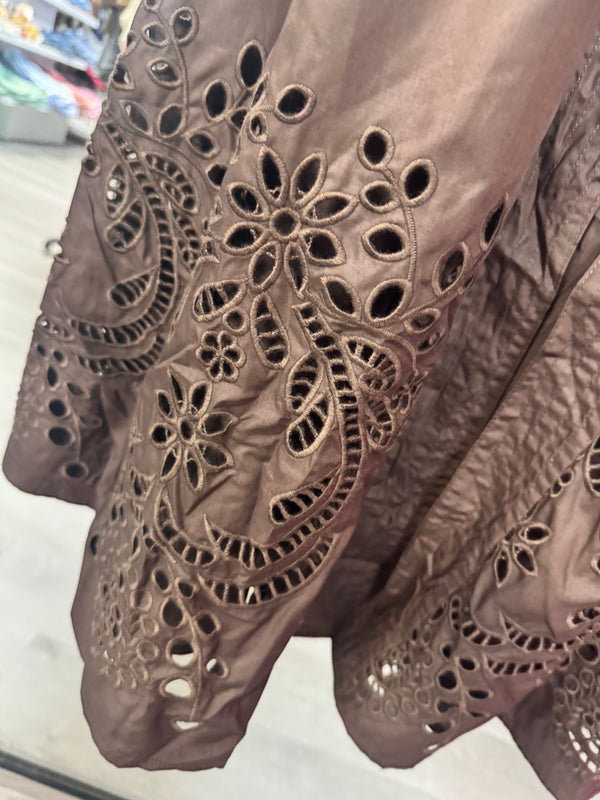 Nice to Meet You Chocolate Zip Midi Dress