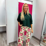 The Evergreen Scallop Top