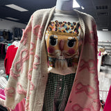 Sweet as Can Be Bow Cardigan | Cream and Pink