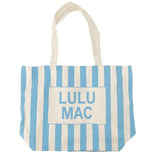Blue and White Canvas Tote | LULU MAC